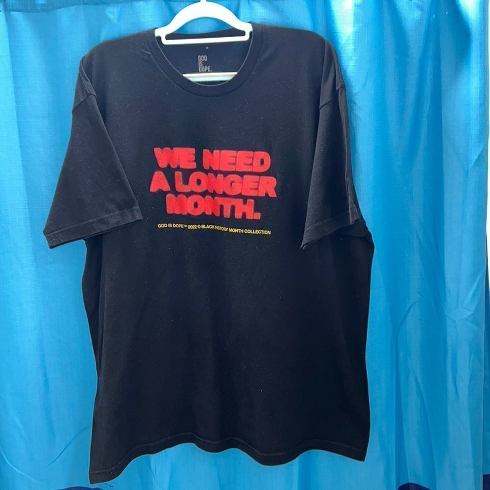 God Is Dope T-shirt red yellow black